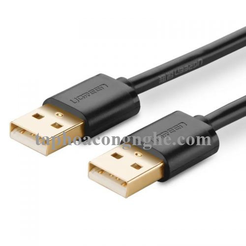 Ugreen 10308 0.5M màu Đen Cáp 2 đầu USB 2.0 vỏ nhựa PVC US102 30010308